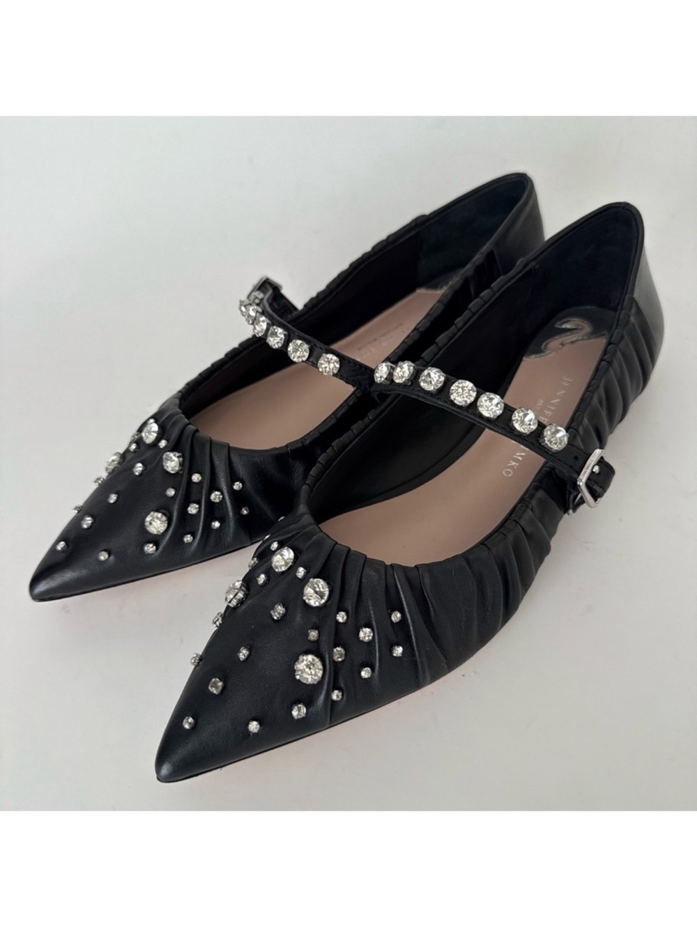 NEW Antonio Melani x Jennifer Sumko Lyssa Lou Leather Studded Mary Jane Flats